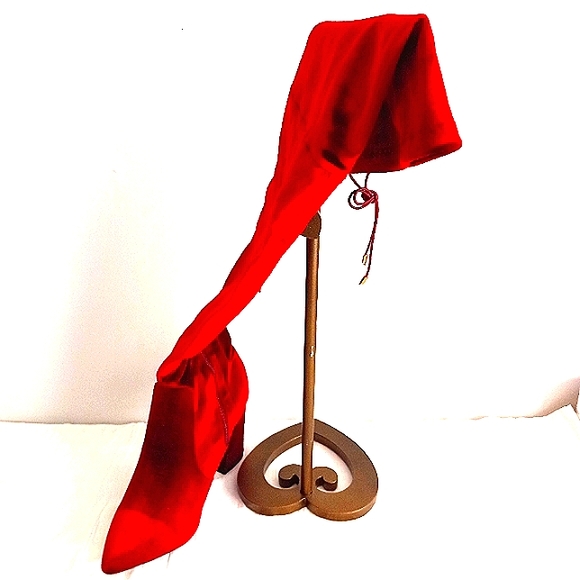 Ladies Over the Knee Stretch Velvet Boots - Picture 3 of 13